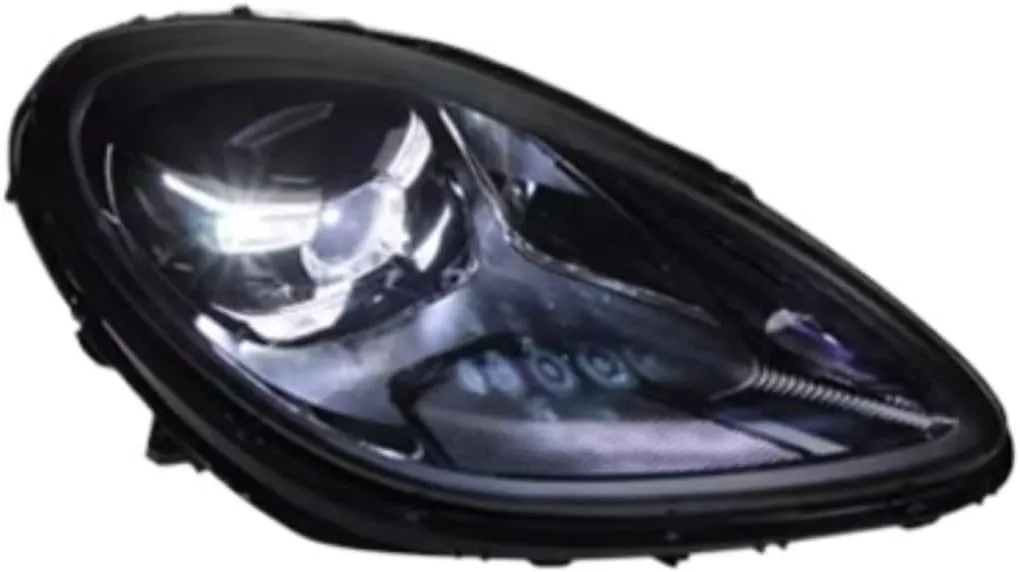 Head Lamp Compatible For Porsche Macan LED Headlight 2014-2018 Headlights Turn Signal Angel Eye Projector Lens(For No AFS Version,Right)