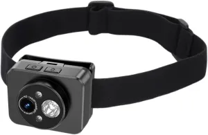 Head Mounted Camera, 1080P Sports Video Camera with LED Light, Sports Recorder Action Cam with 120° Wide Angled, Supports TF Card up to 128 GB, Hands-Free Action Camera for Outdoor Traveling Recording