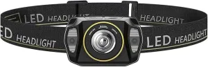 Headlamp Rechargeable, 400 Lumen Motion Sensor Head Lamp Flashlight, Waterproof LED Headlight, 5 Modes Head Lights for Camping Cycling Running Fishing