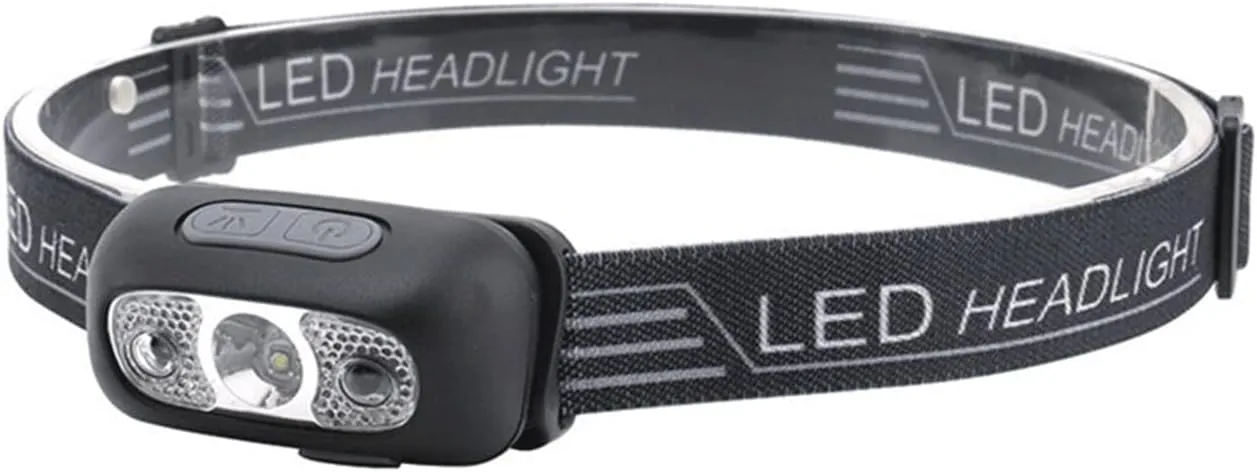 Headlamps Mini Rechargeable LED Headlamp Body Motion Sensor Headlight Camping Flashlight Head Light Torch Lamp with USB