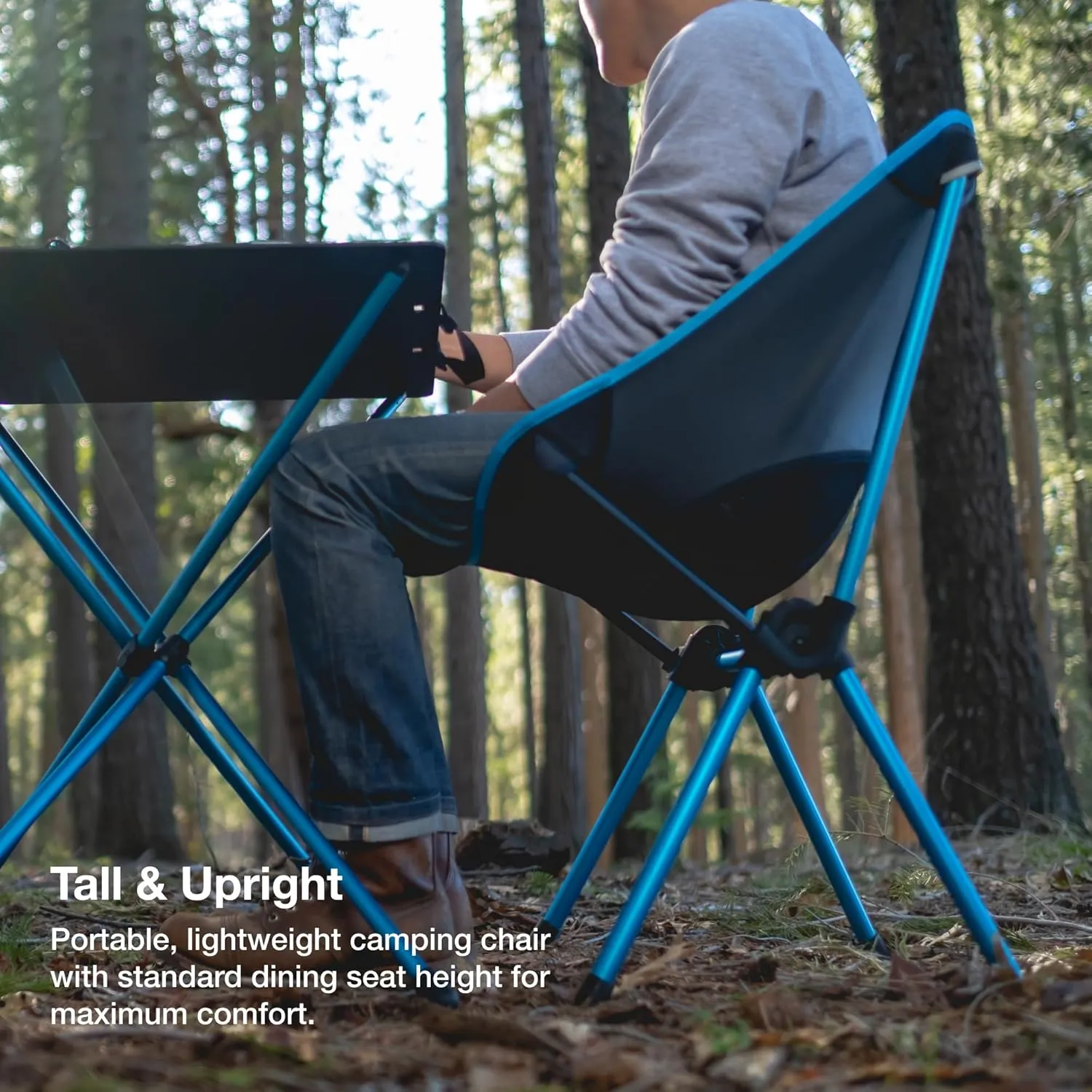 Helinox Café Chair Collapsible Outdoor Dining Chair, Forest Green