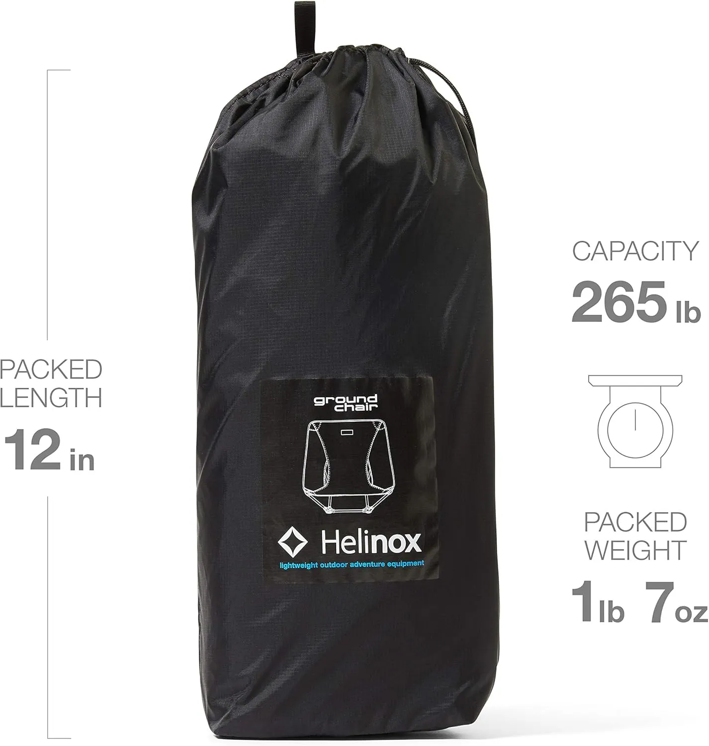 Helinox Ground Chair Ultralight, Portable Outdoor Chair