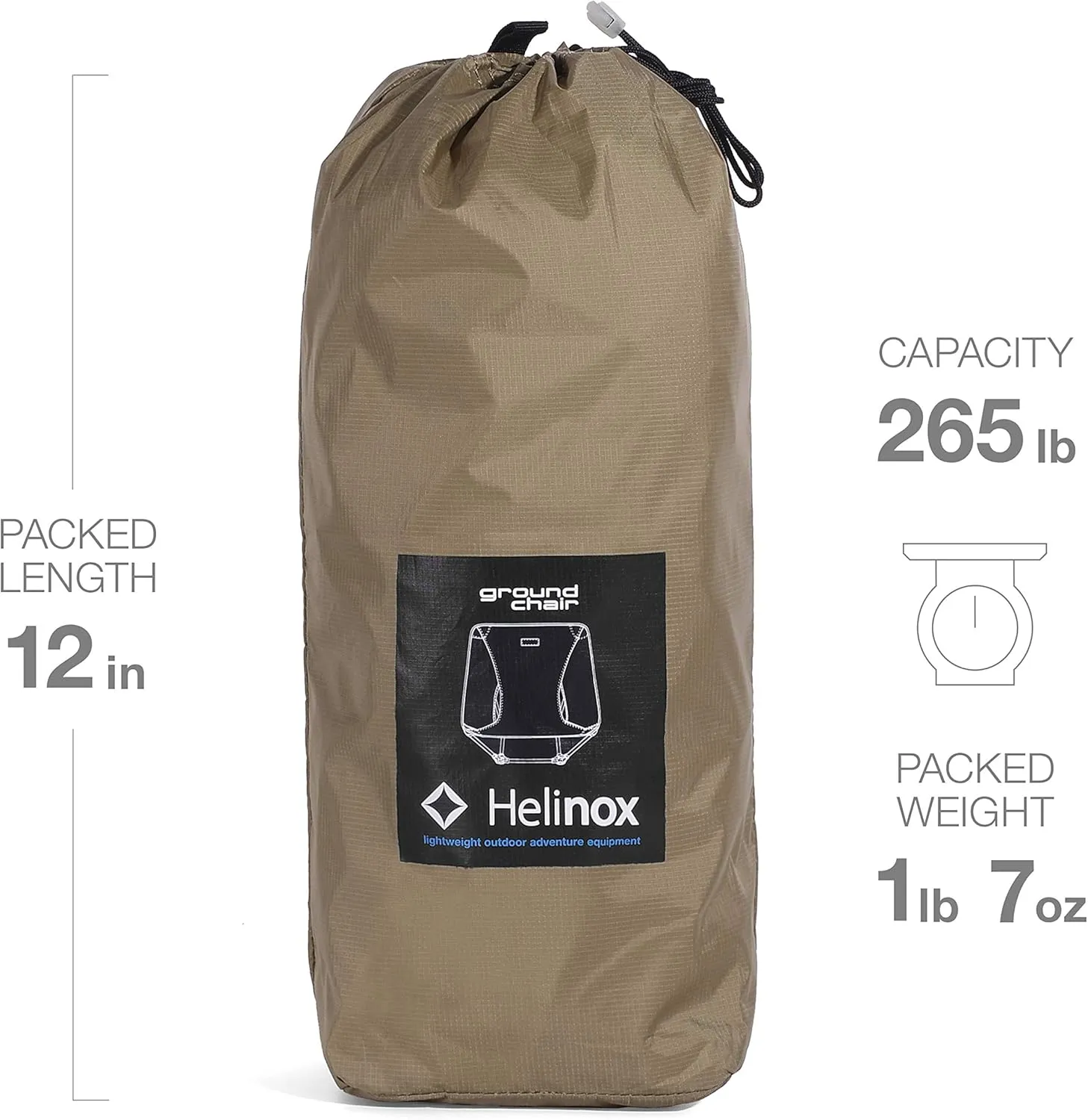 Helinox Ground Chair Ultralight, Portable Outdoor Chair