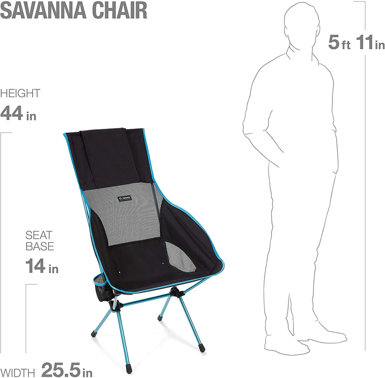 Helinox Savanna Camp Chair, Black