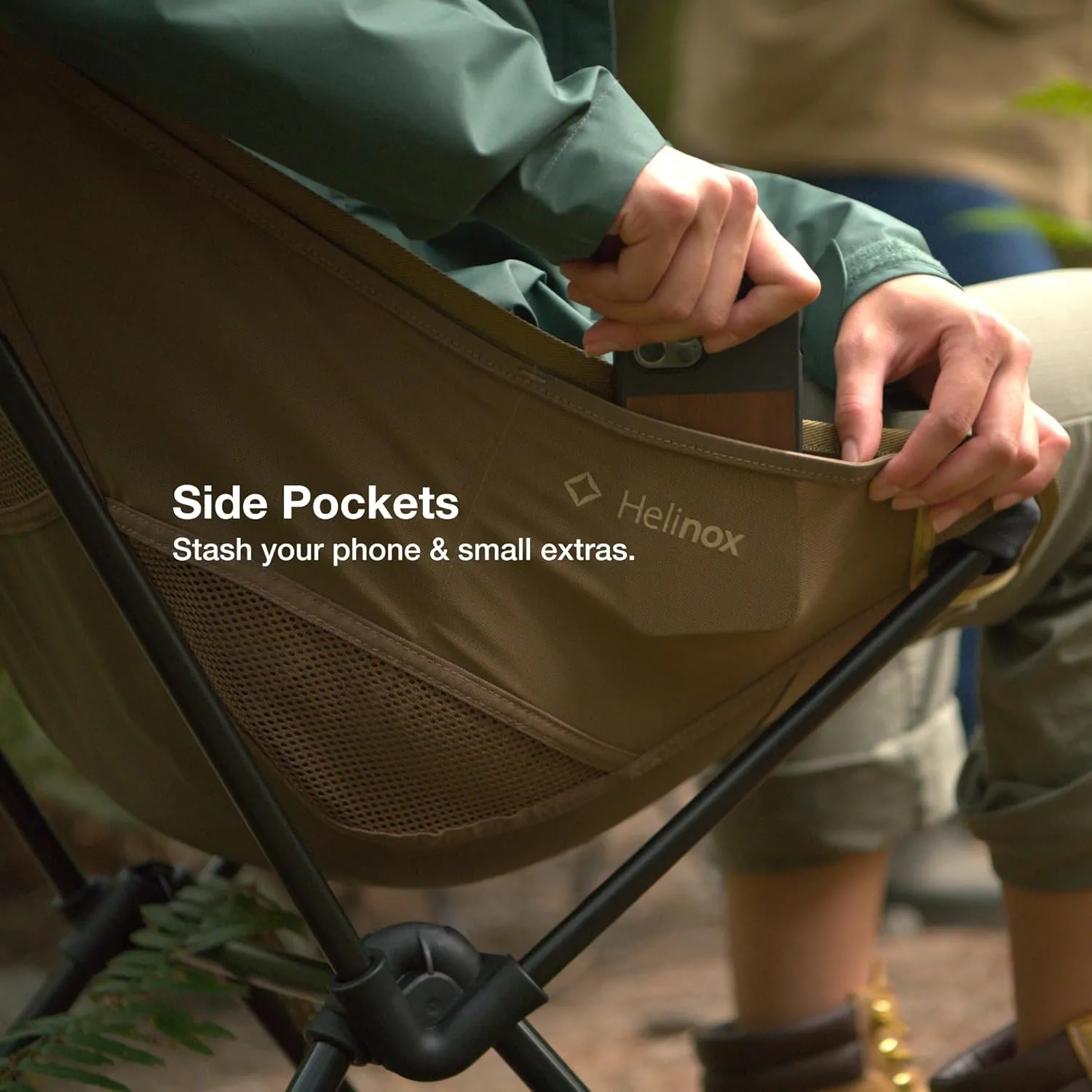 Helinox Sunset Chair Lightweight, High-Back, Compact, Collapsible Camping Chair, Blackout