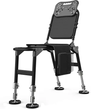 High Back Chair Beach Chair with Adjustable Backrest Legs Wild Fishing Chair Breathable Padded for Camping Beach Office Recliner Hold Up 550 lbs Camping Chair