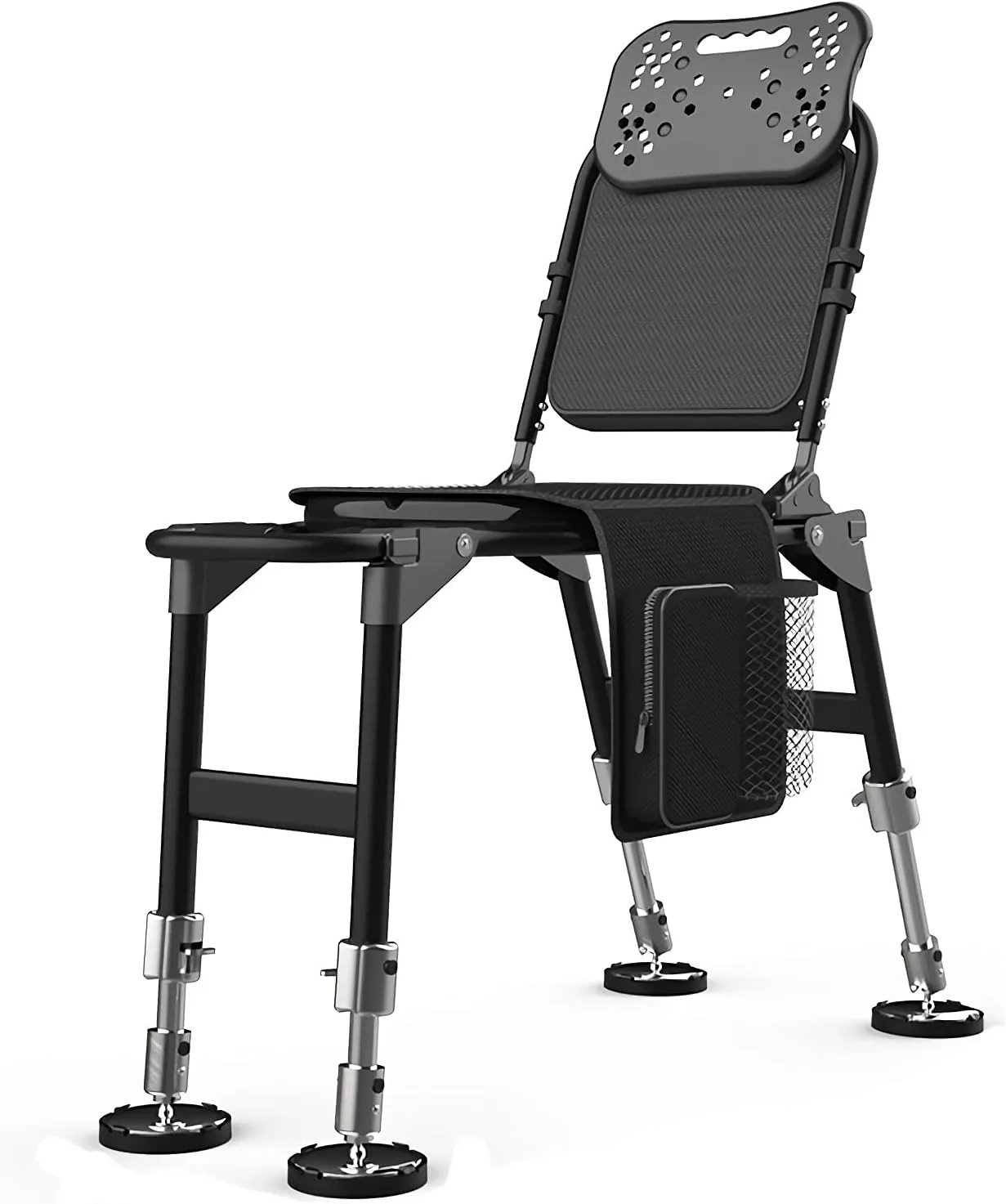 High Back Chair Beach Chair with Adjustable Backrest Legs Wild Fishing Chair Breathable Padded for Camping Beach Office Recliner Hold Up 550 lbs Camping Chair