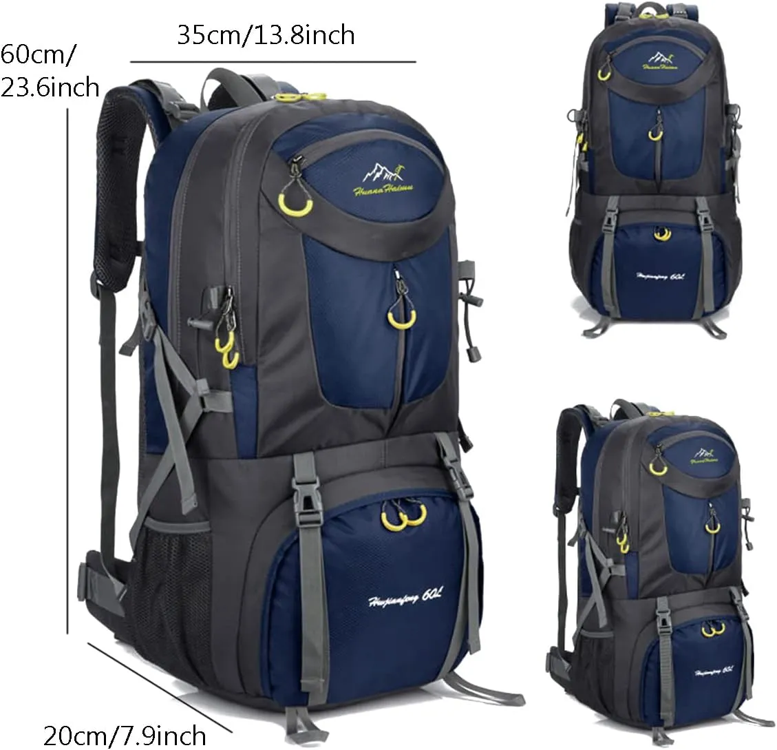 Hiking Backpack 60L Climbing Camping Backpack Large Rucksack for Trekking Travel Outdoor Sport