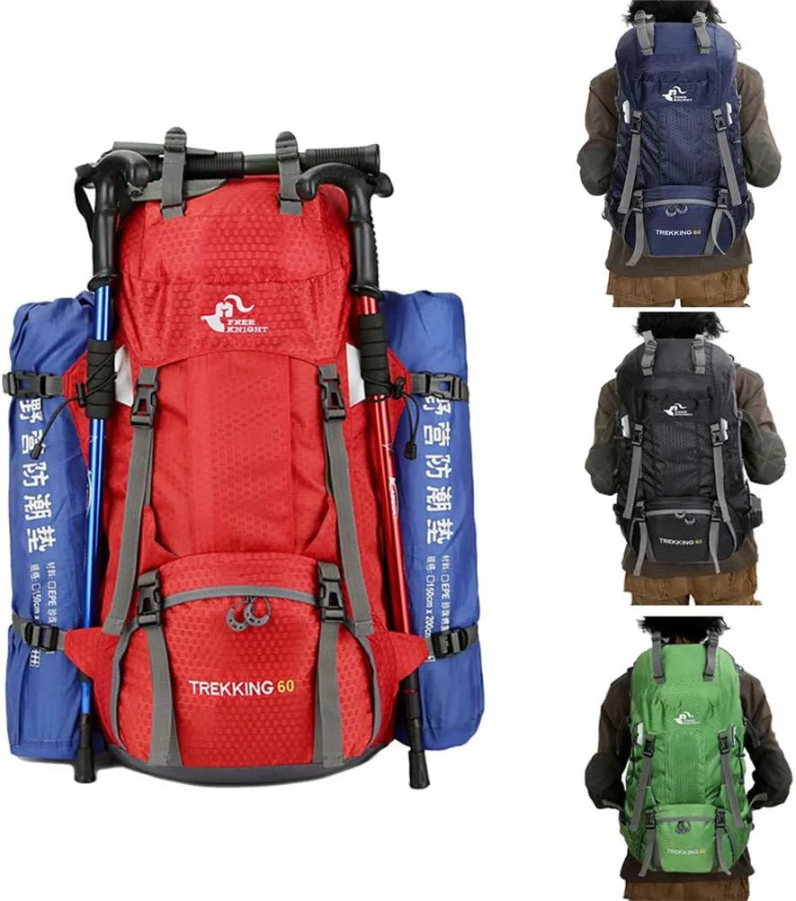 Hiking Backpack Outdoor Camping Backpack Waterproof Mountaineering Rucksack Hiking Molle Sport Bag 60L