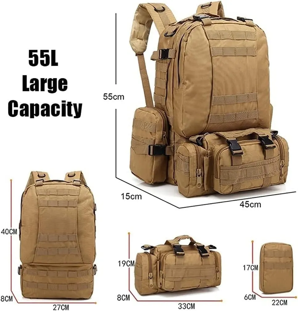 Hiking Backpack Waterproof Outdoor Internal Frame Backpacks for Men and Women Travel Camping Climbing(B)