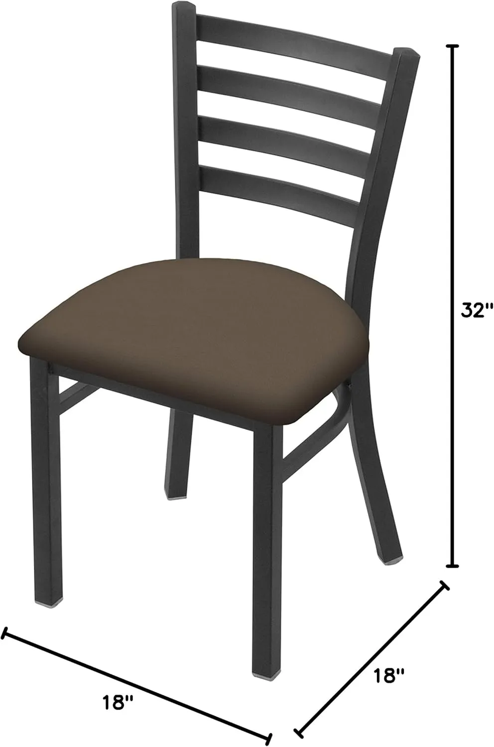 Holland Bar Stool Co. 400 Jackie 18" Chair with Pewter Finish and Canter Earth Seat