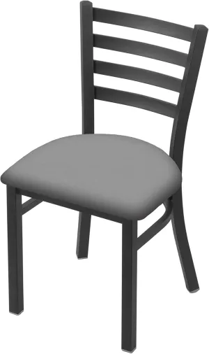 Holland Bar Stool Co. 400 Jackie 18" Chair with Pewter Finish and Canter Folkstone Grey Seat