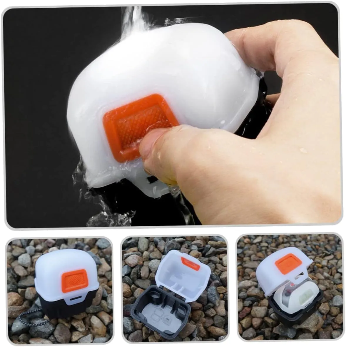 Homoyoyo 3pcs Headlight Container Portable Reusable Case for Outdoor Activities Shockproof Wear-Resistant Design for Camping Hiking Fishing Survival Gear Lightweight Compact
