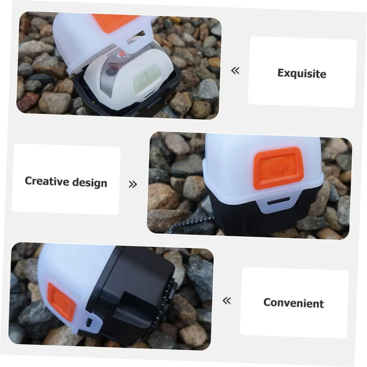 Homoyoyo 3pcs Headlight Container Portable Reusable Case for Outdoor Activities Shockproof Wear-Resistant Design for Camping Hiking Fishing Survival Gear Lightweight Compact