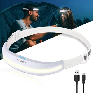 HONGYEA Headlamp Flashlight, 2Packs Rechargeable Headlamps, 230°Wide Beam Motion Sensor Headlight, 4 Modes Night Headlight, 2.3oz Lightweight Head Lamp for Camping, Running, Hiking, Fishing