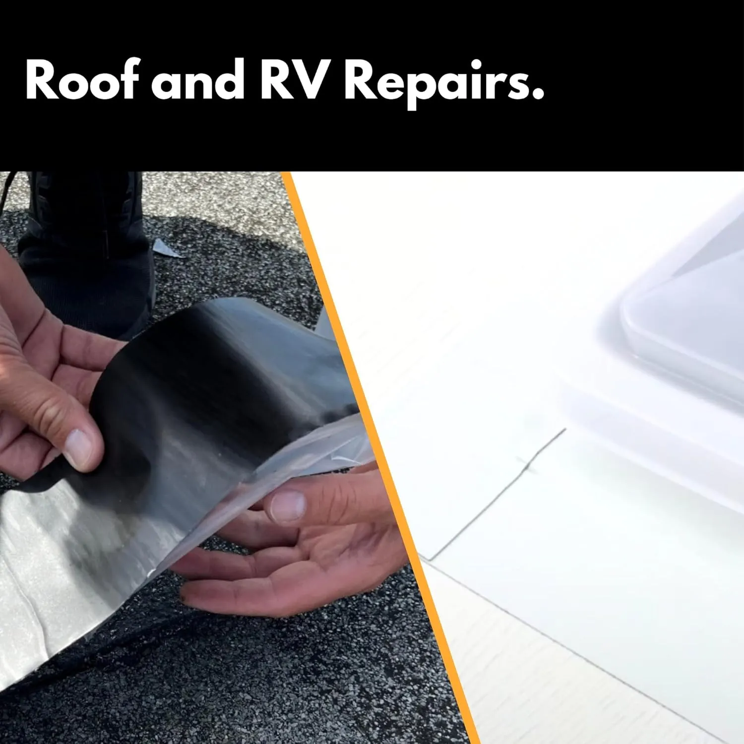 HSS Sealant Tape MicroSealant® (2" x25ft. Black) – Roof & RV Repair | Waterproof Tape, UV & Weatherproof | US-Quality | Strong Waterproof Bonding Adhesive