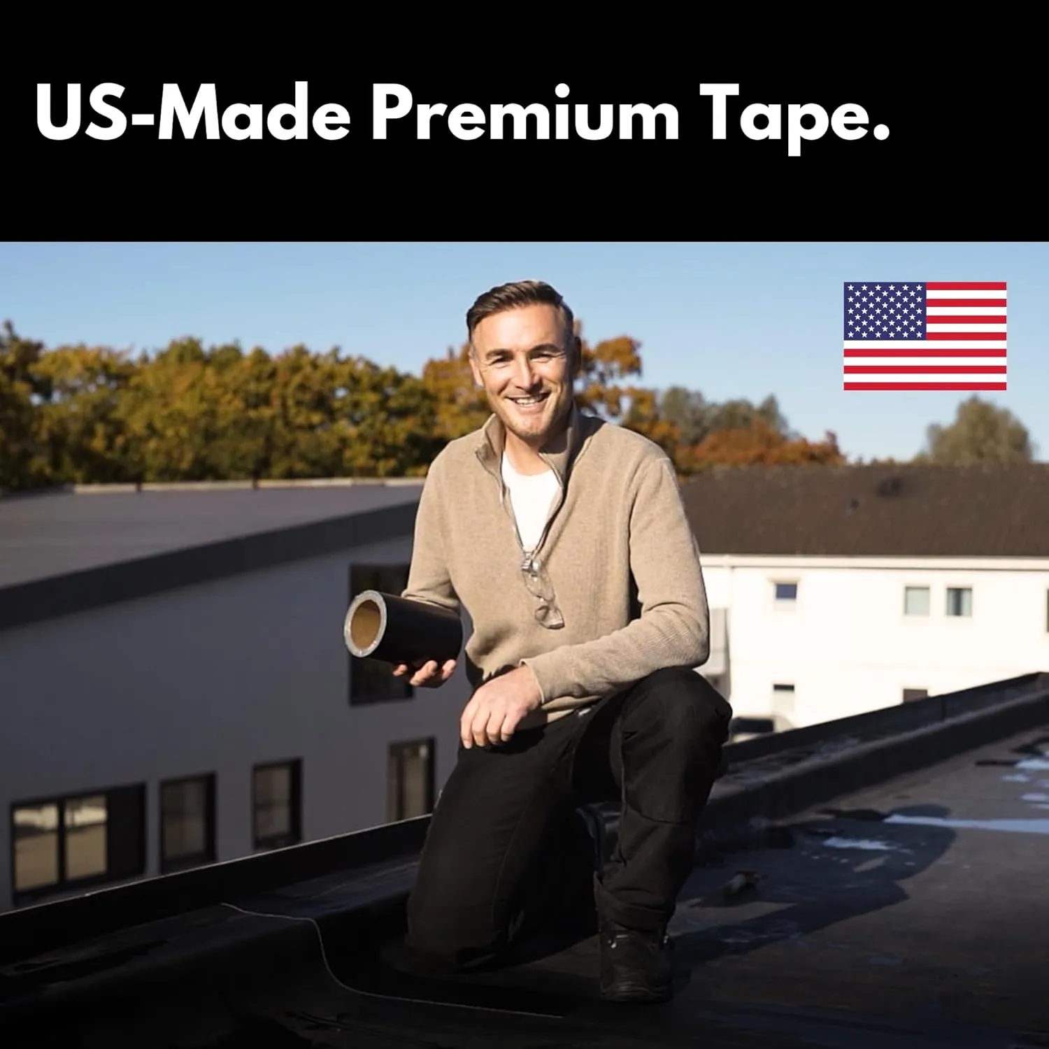HSS Sealant Tape MicroSealant® (2" x25ft. Black) – Roof & RV Repair | Waterproof Tape, UV & Weatherproof | US-Quality | Strong Waterproof Bonding Adhesive