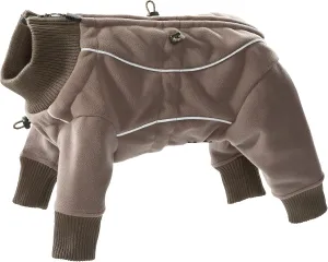 Hurtta Waterproof Fleece Overall Color:Brown Size:253 (Backlength 25.5cm / 10inch)