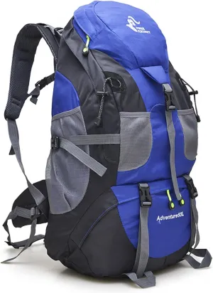 HXBER 50L Hiking Backpack Water-Resistant Camping Backpack Bag Daypack for Backpacking Traveling Trekking Climbing