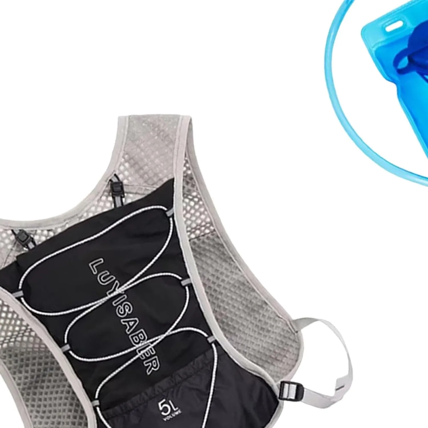 Hydration Backpack Hydration Pack with 2L Hydration Bladder Reflective Lightweight Vest Water Daypack for Mountain Climbing