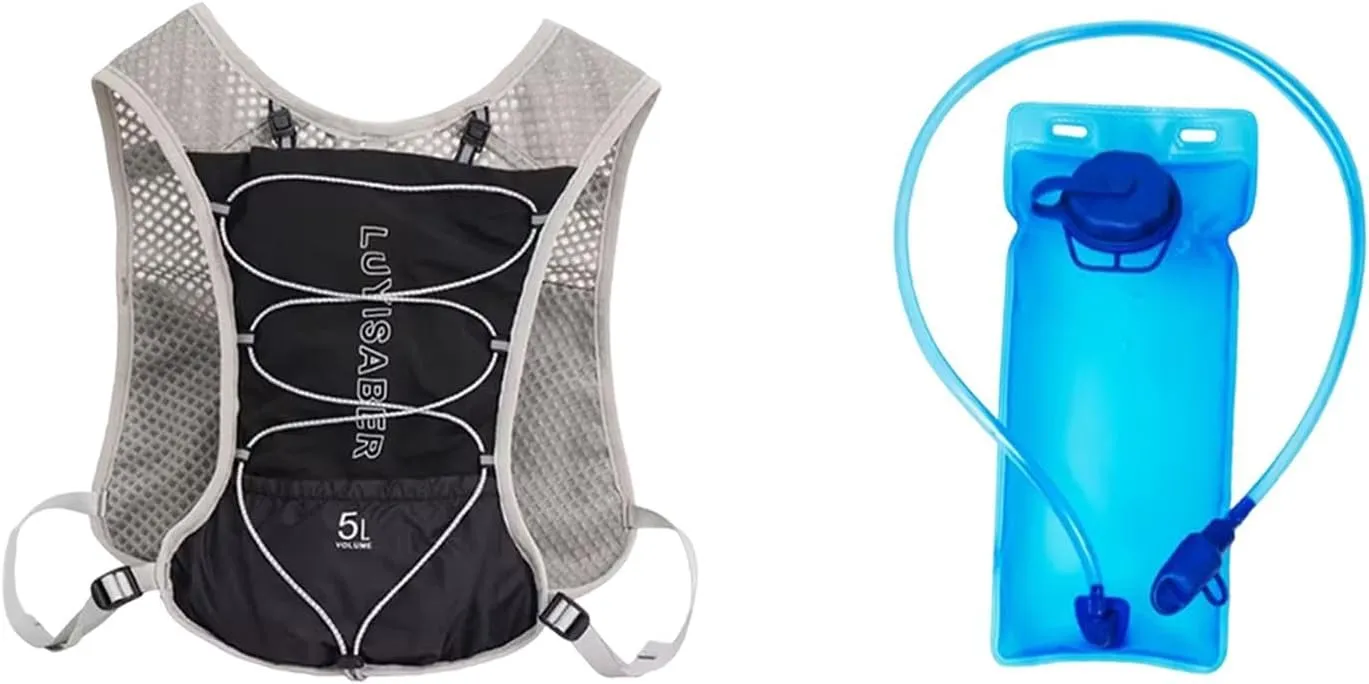 Hydration Backpack Hydration Pack with 2L Hydration Bladder Reflective Lightweight Vest Water Daypack for Mountain Climbing