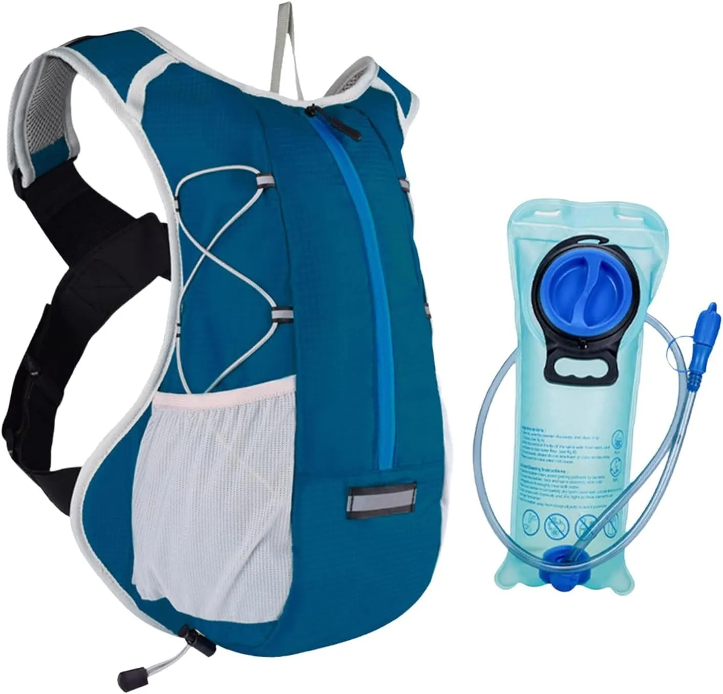 Hydration Backpack Pack with 2L Leakproof Water Bladder, Large Storage Lightweight Hiking Daypack for Running, Biking
