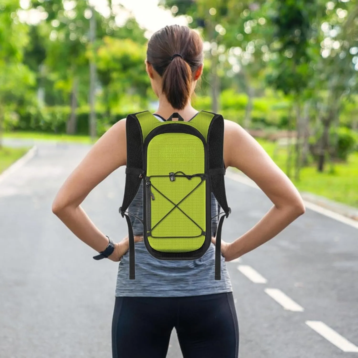 Hydration Backpack Portable Lightweight Rucksack Daypack Water Backpack for Riding Camping Biking Backpacking Travel