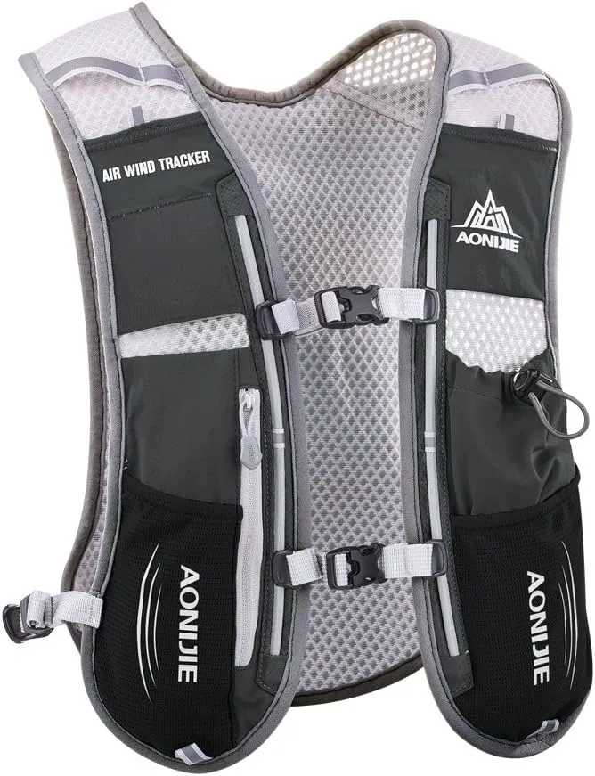 Hydration Backpack Vest, 5L Breathable and Lightweight Multifunctional Camping Backpack for Triathlon Marathon Hiking Cycling Climbing Running