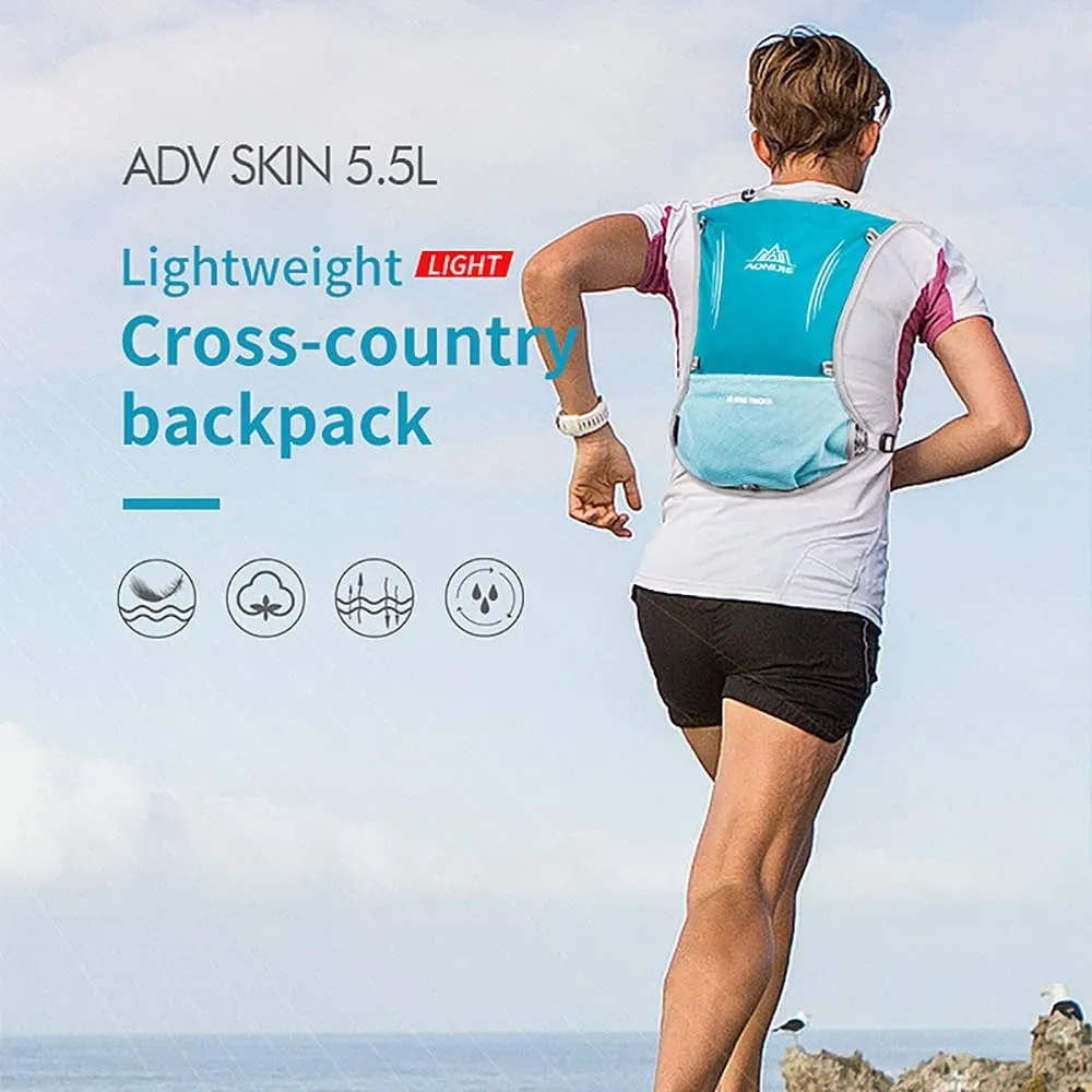 Hydration Backpack Vest, 5L Breathable and Lightweight Multifunctional Camping Backpack for Triathlon Marathon Hiking Cycling Climbing Running