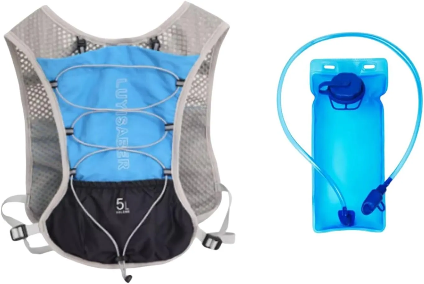 Hydration Backpack Water Daypack with 2L Hydration Bladder Rucksack Vest Hydration Pack for Running Camping Race Biking