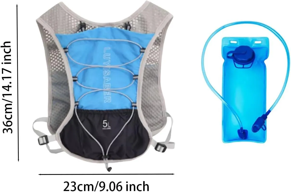 Hydration Backpack Water Daypack with 2L Hydration Bladder Rucksack Vest Hydration Pack for Running Camping Race Biking