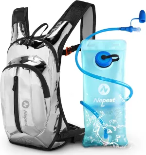 Hydration Pack Backpack for Women & Men, Lightweight Water Backpack with 2L Water Bladder for Hiking Cycling Running Biking