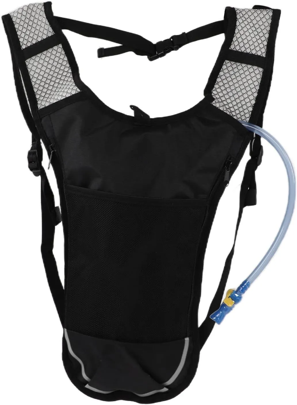 Hydration Pack Lightweight Breathable Multifunctional Backpack with 2L Bag Straw for Running Hiking Cycling Red