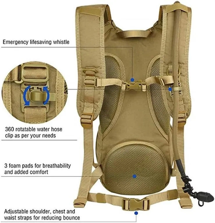 Hydration Pack - Lightweight Running Hydration Backpack For Men Women Hydration Backpack With Storage For Cycling, Hiking, Running, Climbing,Camping, Biking 2.5L Hydration Bladder Included(Green)
