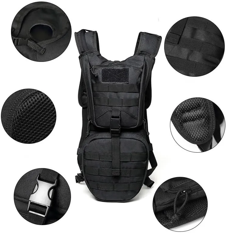 Hydration Pack - Lightweight Running Hydration Backpack For Men Women Hydration Backpack With Storage For Cycling, Hiking, Running, Climbing,Camping, Biking 2L Hydration Bladder Included(Black 2L wate