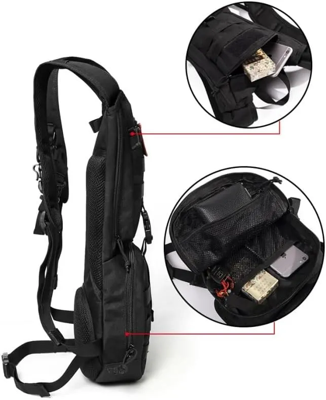 Hydration Pack - Lightweight Running Hydration Backpack For Men Women Hydration Backpack With Storage For Cycling, Hiking, Running, Climbing,Camping, Biking 2L Hydration Bladder Included(Black 2L wate