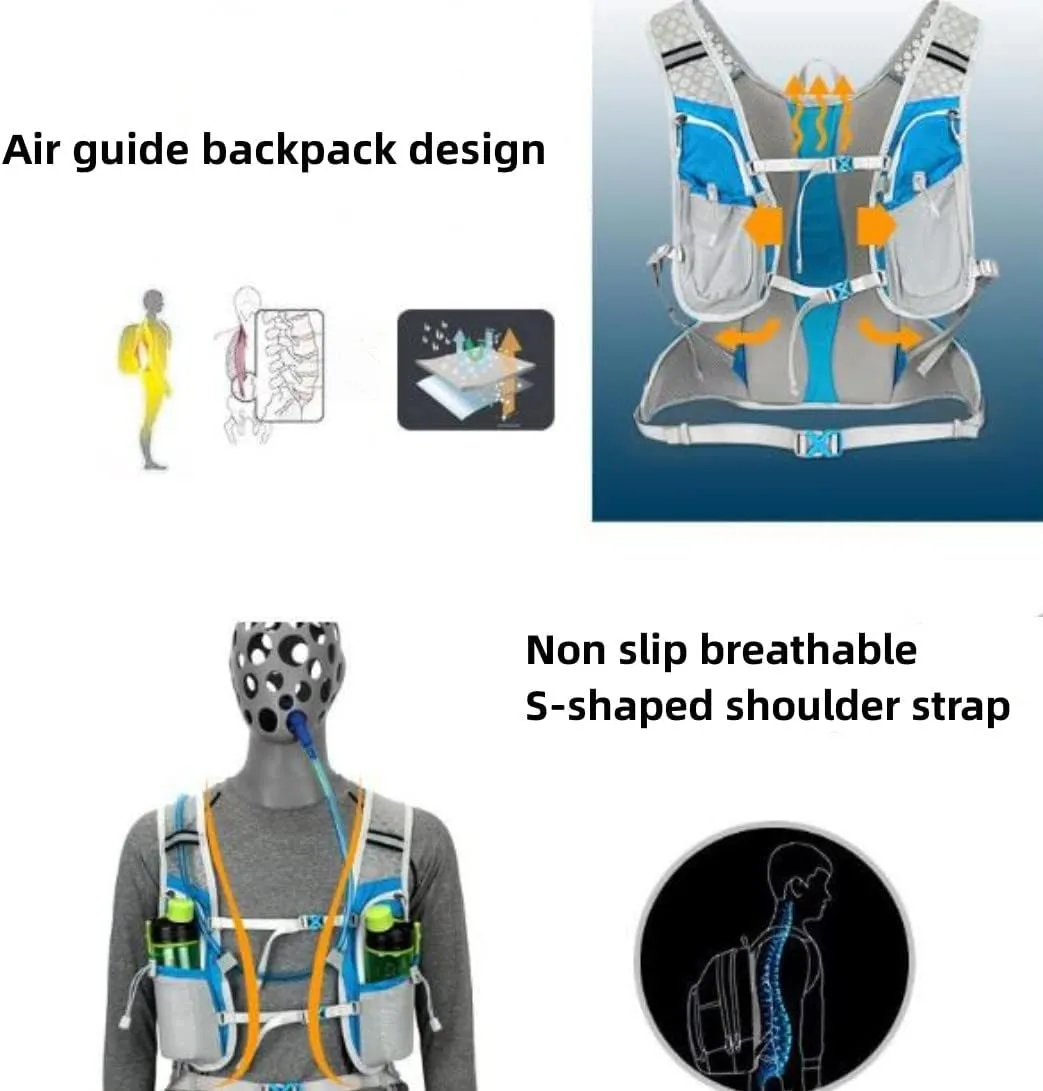 Hydration Pack，Lightweight Running Backpack, Adjustable Women's Running Vest with Cycling Hydration Pack, Great for Trail Running and Hiking