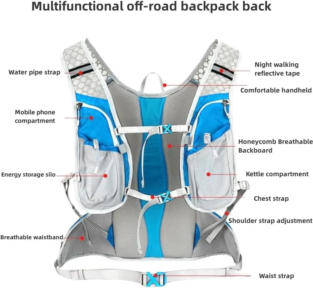 Hydration Pack，Lightweight Running Backpack, Adjustable Women's Running Vest with Cycling Hydration Pack, Great for Trail Running and Hiking