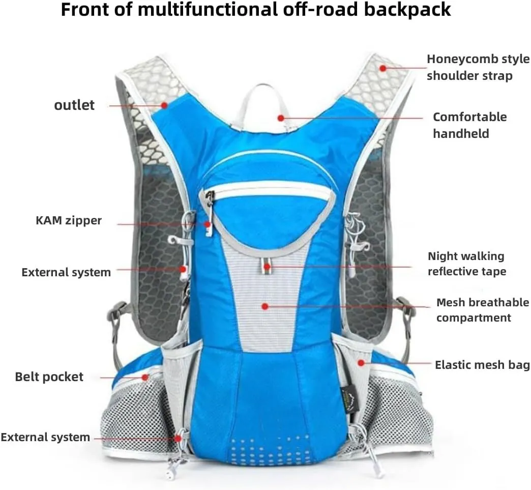 Hydration Pack，Lightweight Running Backpack, Adjustable Women's Running Vest with Cycling Hydration Pack, Great for Trail Running and Hiking
