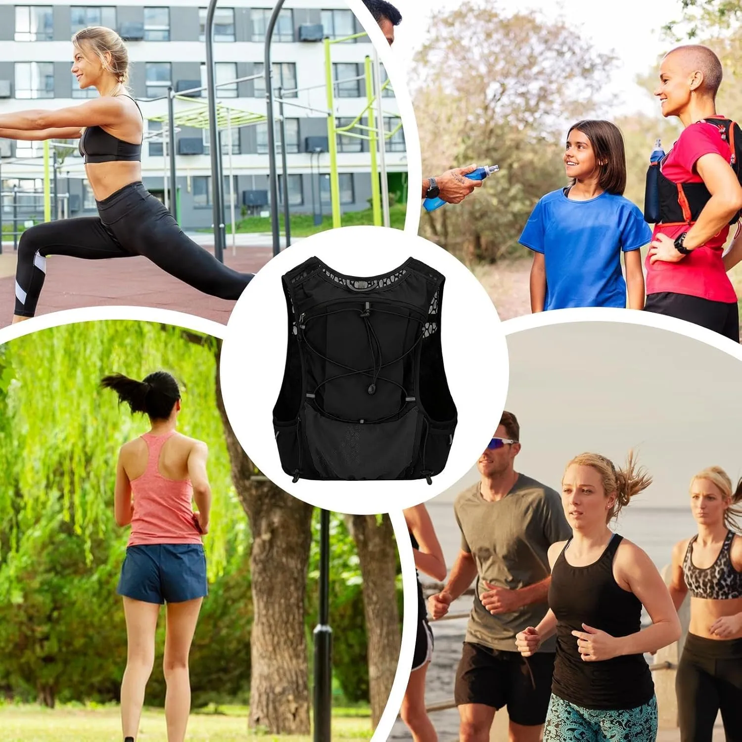 Hydration Vest - Lightweight Running Gear, Outdoor Water Backpack | Leakproof Bladder Daypack with Breathable Mesh for Men and Women, Ideal for marathun Trail Running Hiking and Cycling Trips