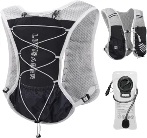 Hydro Pack Running Vest for Men Women, Hydration Backpack with 2L Water Badder, Lightweight Water Vest