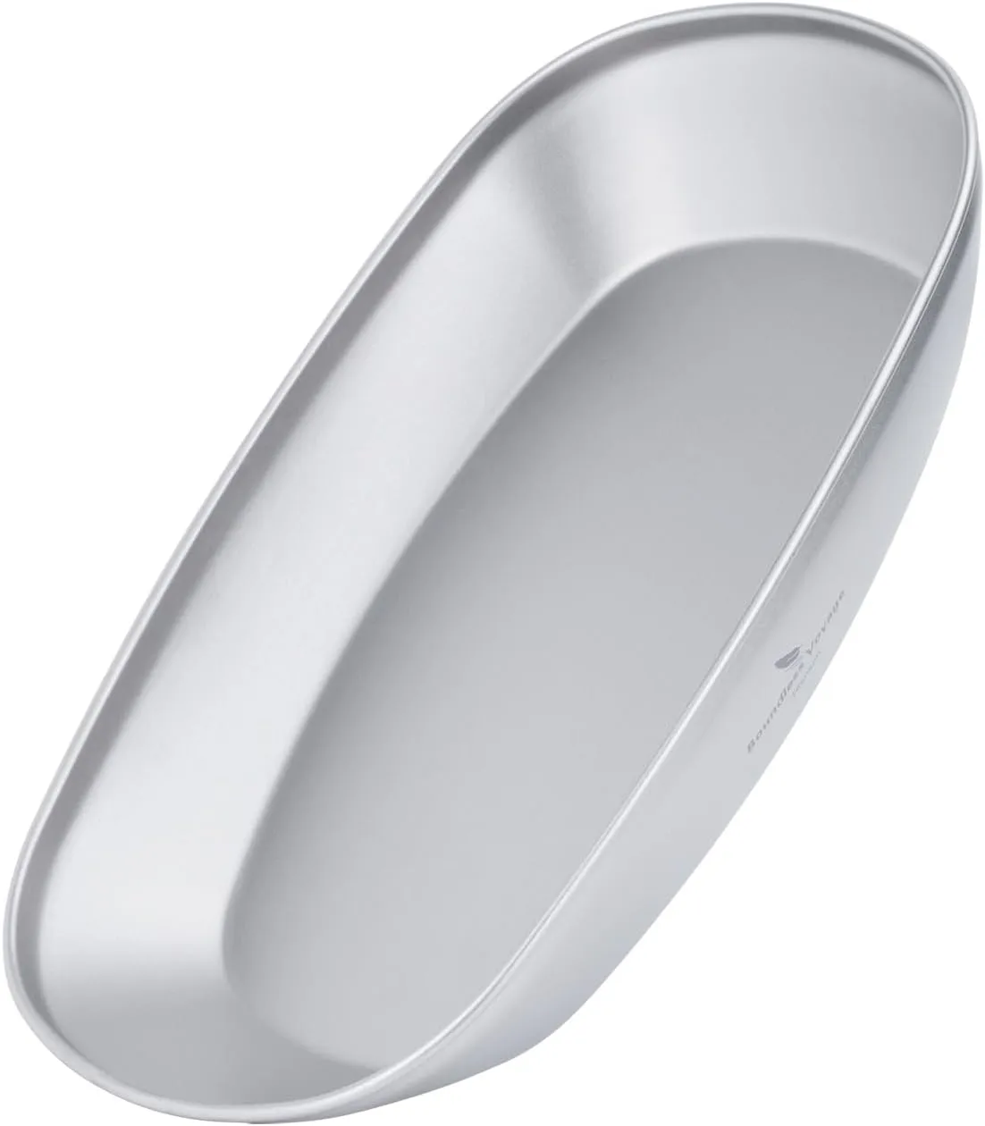 iBasingo 9.84 in Titanium Dinner Plates Camping Metal Service Dishes Lightweight Portable Outdoor Indoor Single-layer Durable Bread Dessert Vegetables Fruit Chips Kitchen Tableware Ti1114T-L