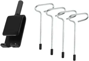 Ice Anchor Tool Kit Ice Fishing Shelter Stakes with 4 Threaded Pegs Accessories