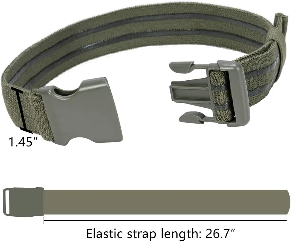IDOGEAR Tactical Leg Strap Thigh Belt for Holster Knife Elastic Thigh Strap Outdoors EDC Leg Hanger with Quick-Release Buckle