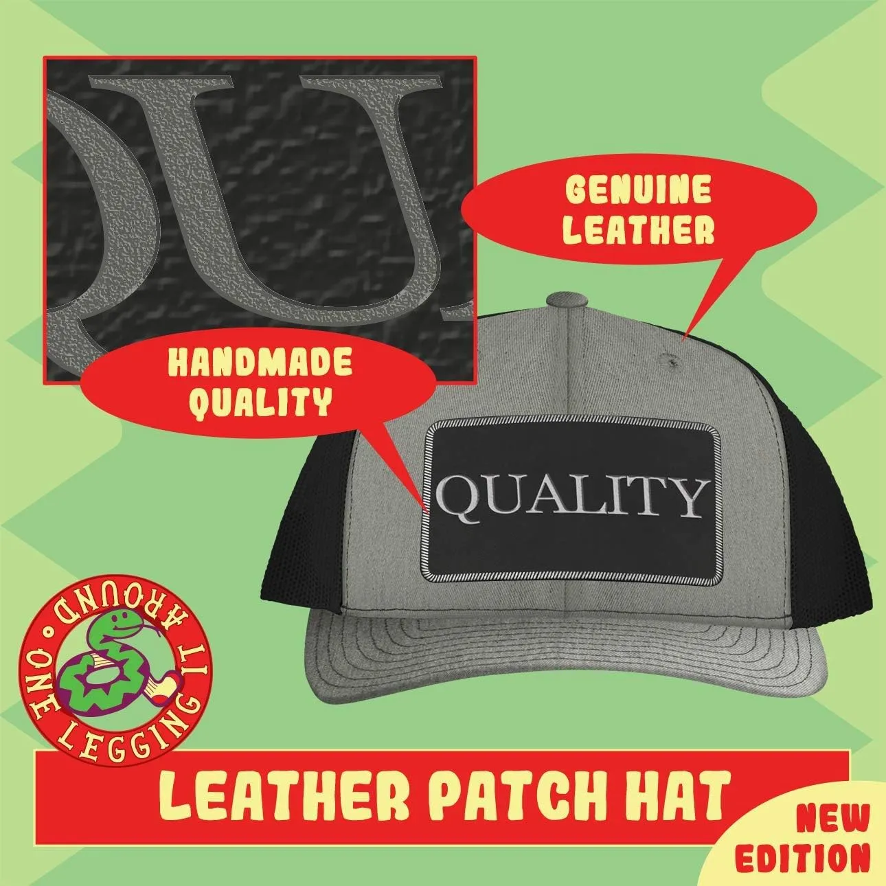 I'm an Aviation Support Equipment Repairer. I Got This. I Think... - Leather Black Patch Engraved Trucker Hat