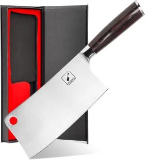 imarku Cleaver Knife 7 Inch Meat Cleaver - SUS440A Japan High Carbon Stainless Steel Butcher Knife with Ergonomic Handle, Ultra Sharp Knife, Kitchen Gadgets for Home/Restaurant, Father's Day Gifts