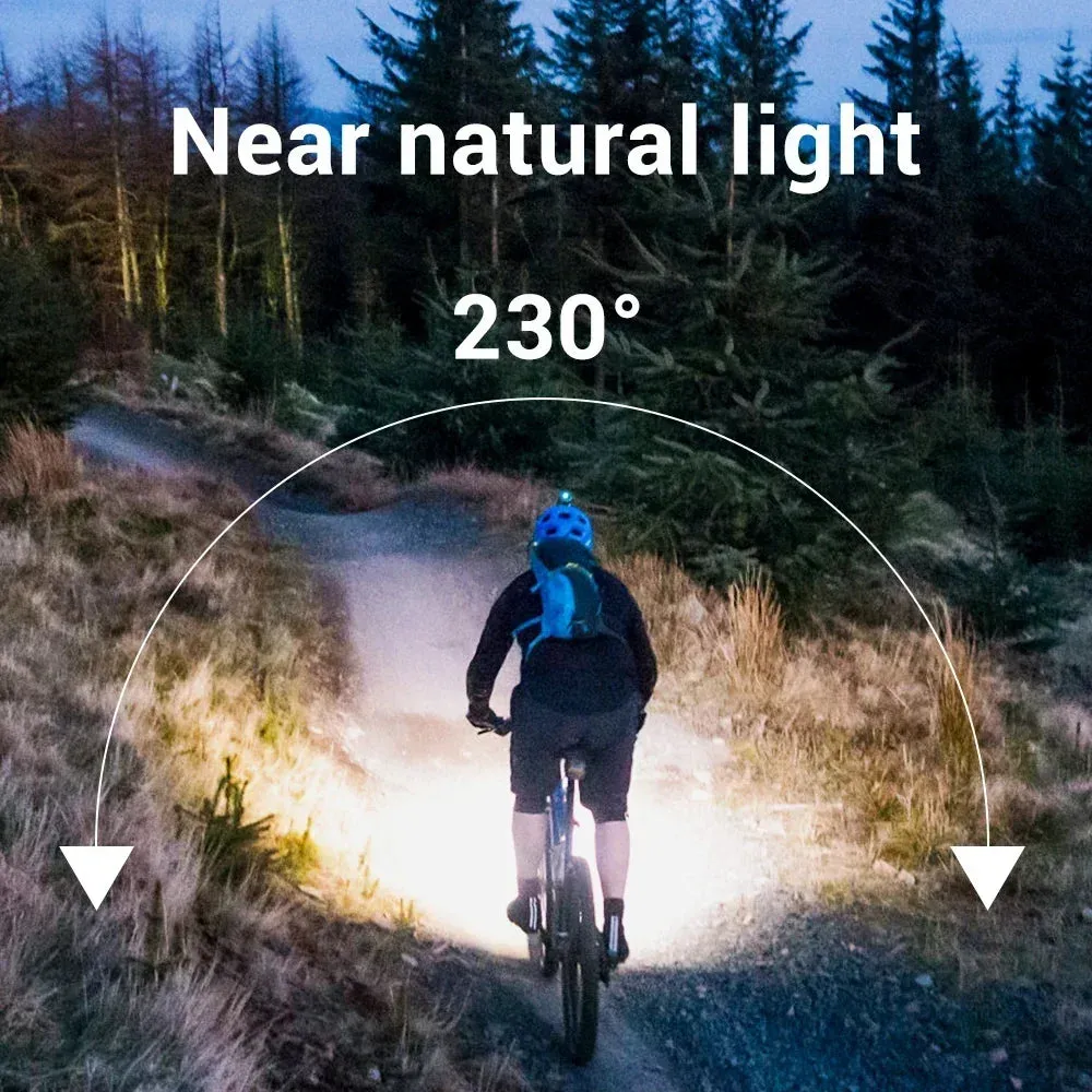 Induction LED Headlamp COB Wide Beam Sensor USB Rechargeable Fishing Light