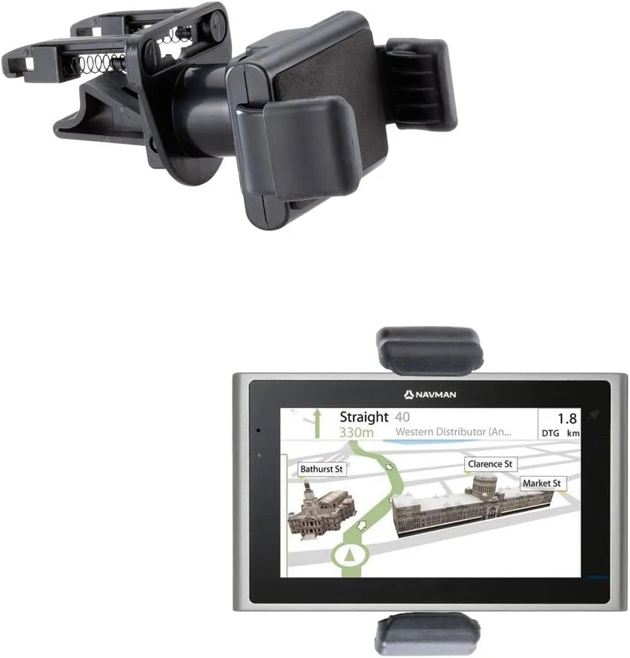 Innovative Ultra Compact Mini Vent Cradle Vehicle Mount Designed for The Navman S200 Europe - Adjustable Vent Clip Holder