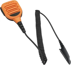 IP65 Waterproof Hand Mic Shoulder Speaker Mic for Motorola ht1250 ht 1250 ht750 Wave PTX gp328 gp338 pr860 HT1250LS, HT1550, HT1550XLS Walkie-Talkie Radio Mic (Orange)