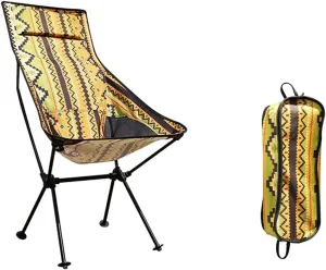 IRYZE Outdoor Chair Folding Camping Chair Outdoor Folding Chair Camping Fishing Aluminum Seat Stool Beach Chair for Sunbathing Barbeques Hiking Camping Chair Foldable Chair
